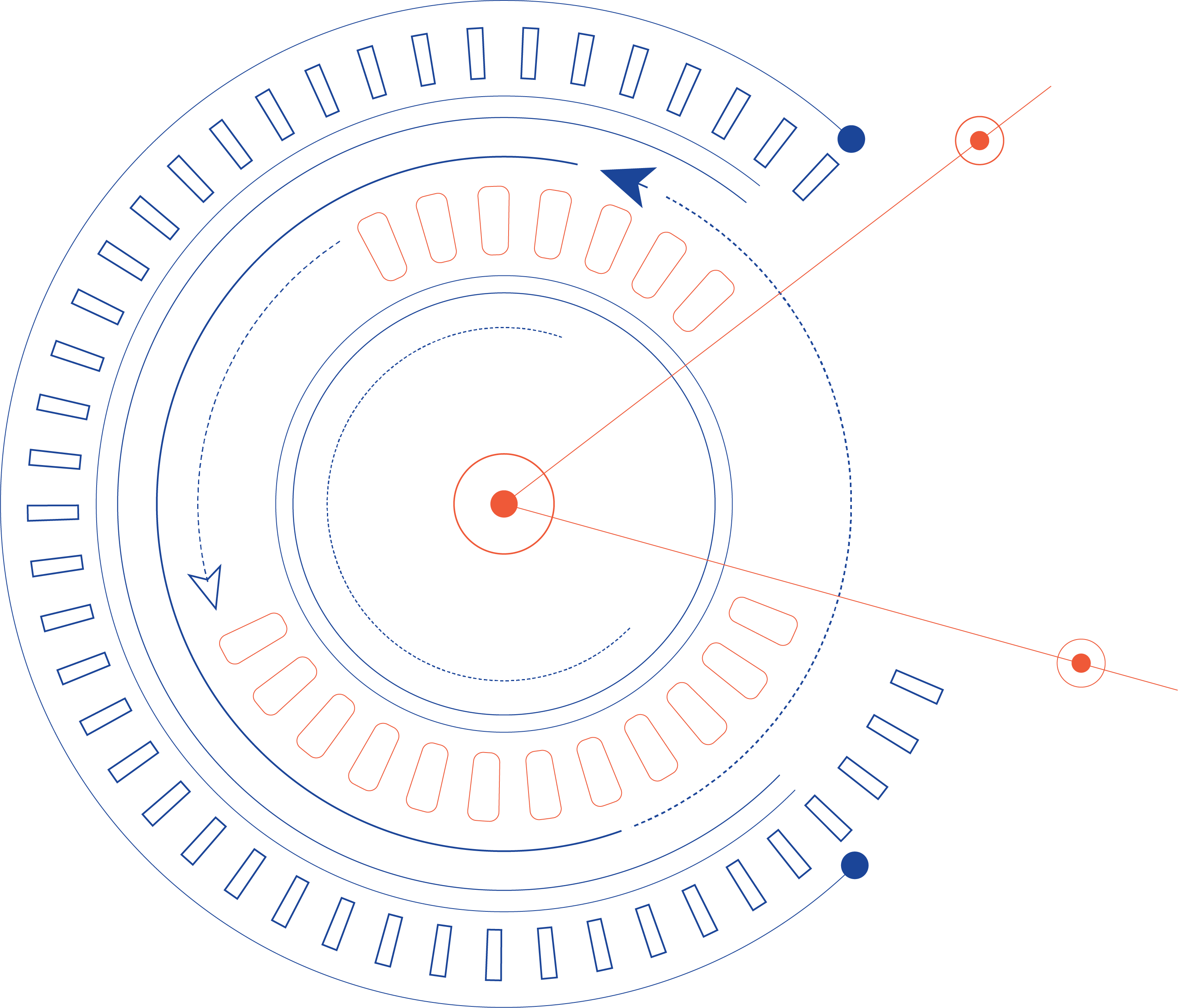 Graphic of a wheel that spins as slides rotate